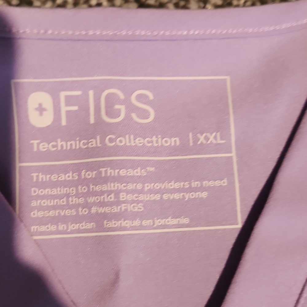 FIGS Lavender Dew Scrub Set - Catarina Top & Uman Joggers XXL - Picture 2 of 3
